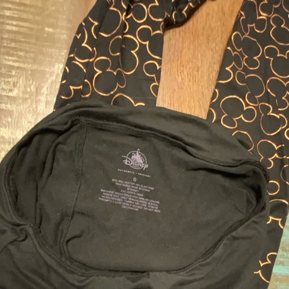 Disney Black Leggings with Orange Mickey Pattern - Picture 3 of 3